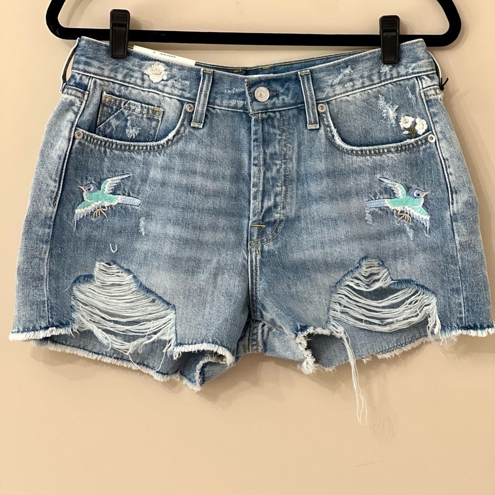 NWT 7 For All Mankind Embroidered Monroe Shorts Size 29​